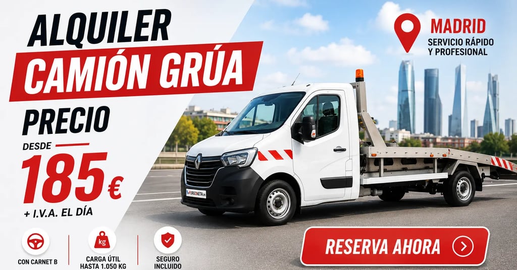 alquiler camion grua precio