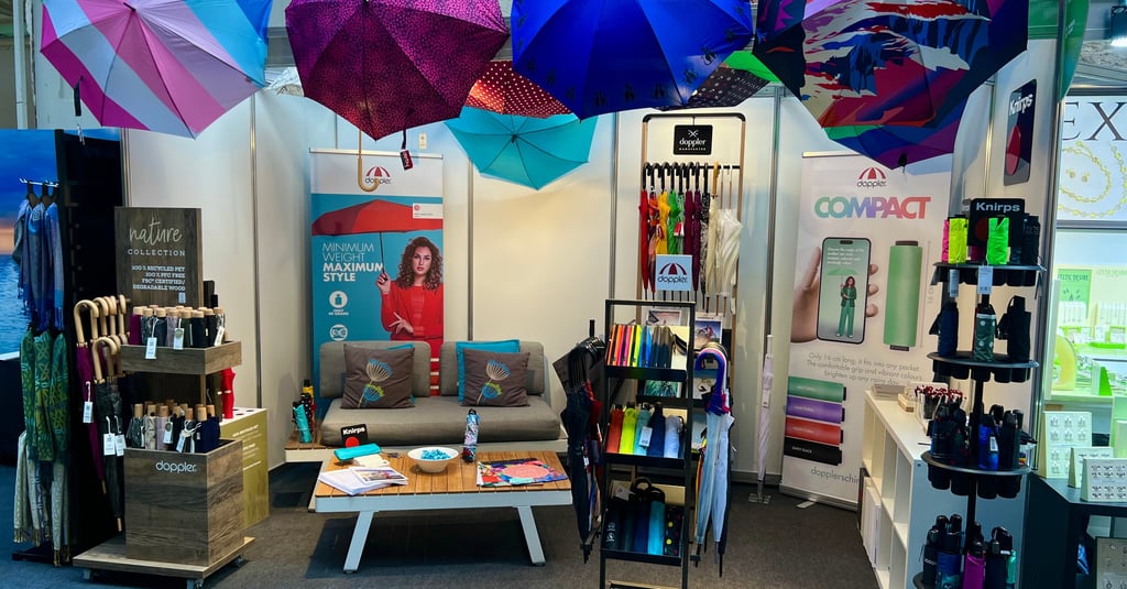 Doppler Umbrella Display at Showcase Ireland 2025 in the RDS Dublin
