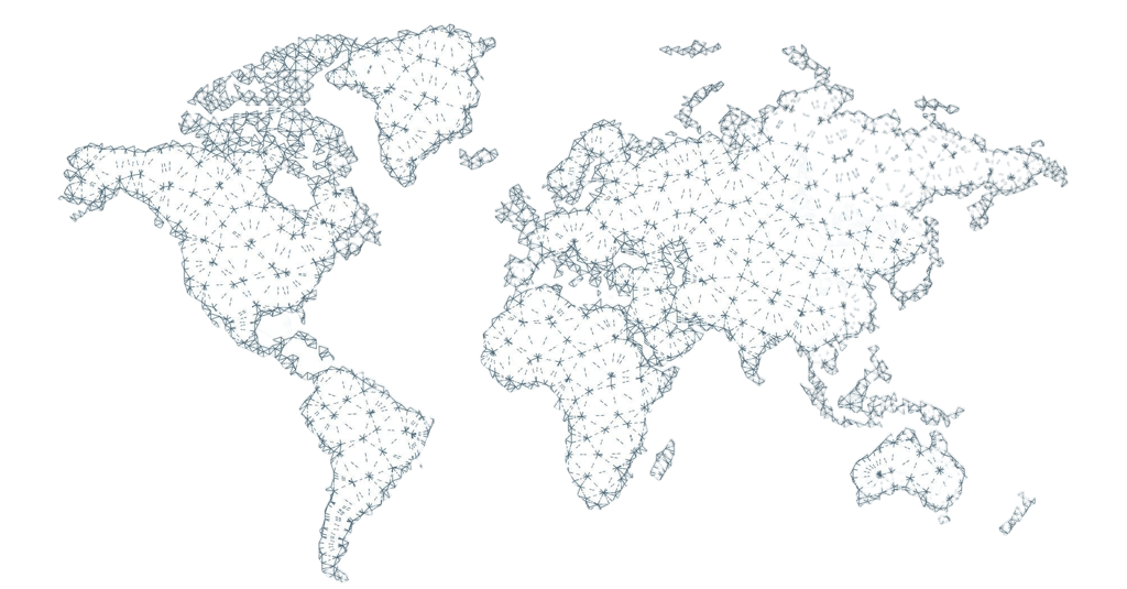 Worldmap showcasing Global Connection