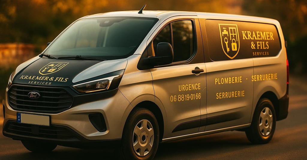 vehicule d'intervention d'urgence plomberie, vitrerie et serrurerie a strasbourg Kraemer & Fils Services