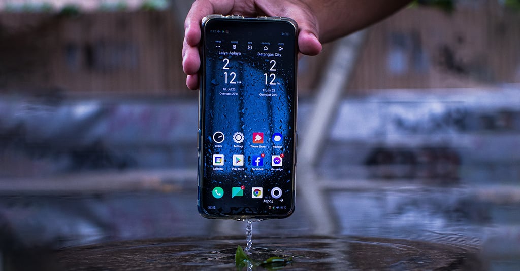 celular molhado