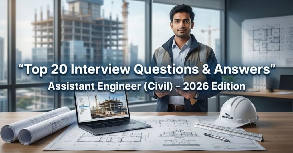 Top 20 Interview Questions & Answers for Assistant Engineer (Civil) – 2026 Edition