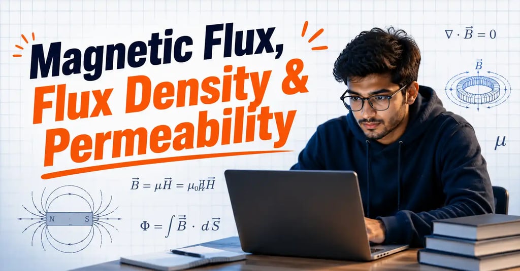 Magnetic Flux Density and permeability explained with magnetic field equations and EM Theory concept