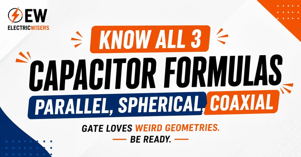 Parallel, spherical and coaxial capacitor 