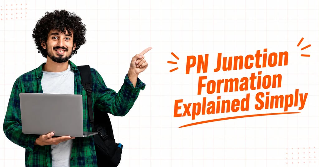 PN Junction Formation explained with depletion region and semiconductor diode concepts.