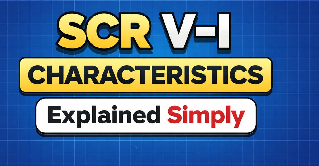 “SCR V-I characteristics explained with breakover voltage and holding current”