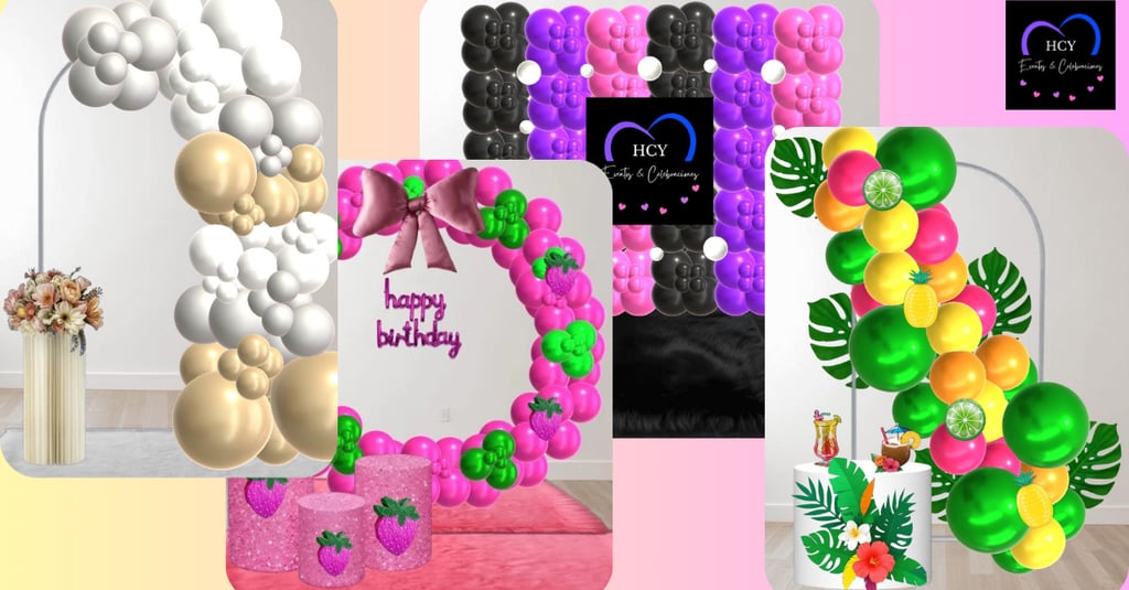 decoración con globos para eventos