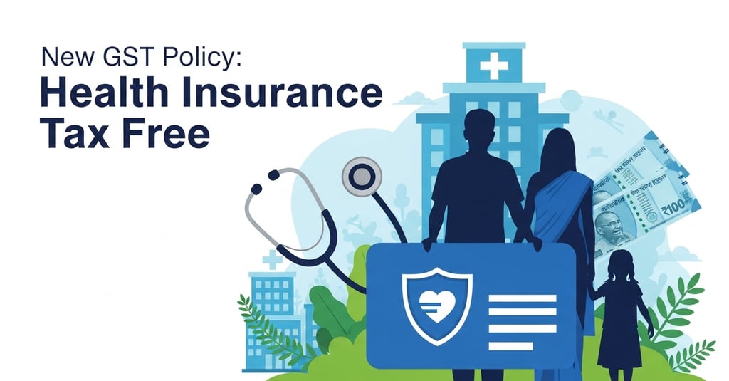 नई जीएसटी नीति 2025 – स्वास्थ्य बीमा पर टैक्स खत्म, मेडिकल सेक्टर और जनता के लिए राहत