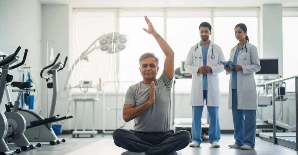 Yoga-based cardiac rehabilitation showing improved heart health in patients