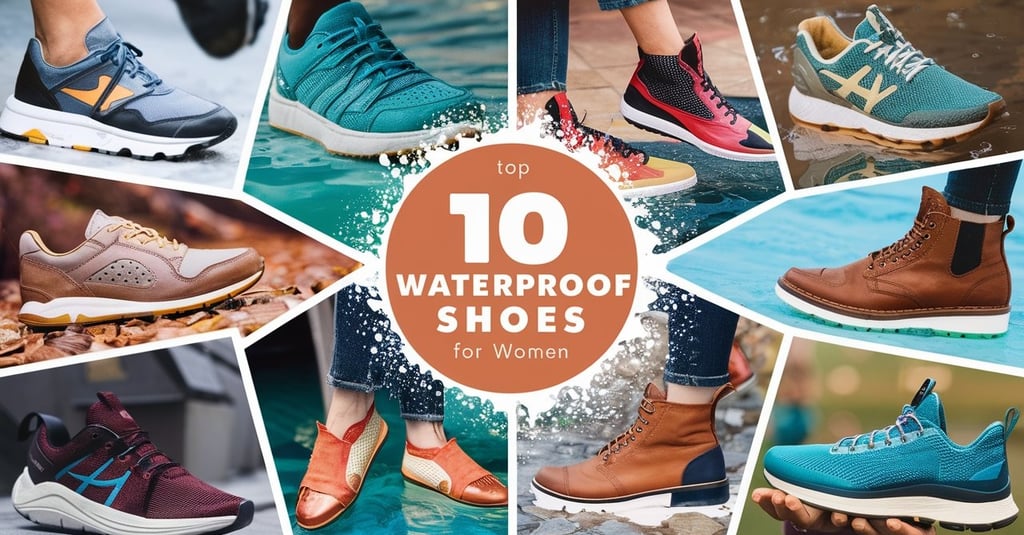a collage of different shoes with the words 10 best waterproof shoes