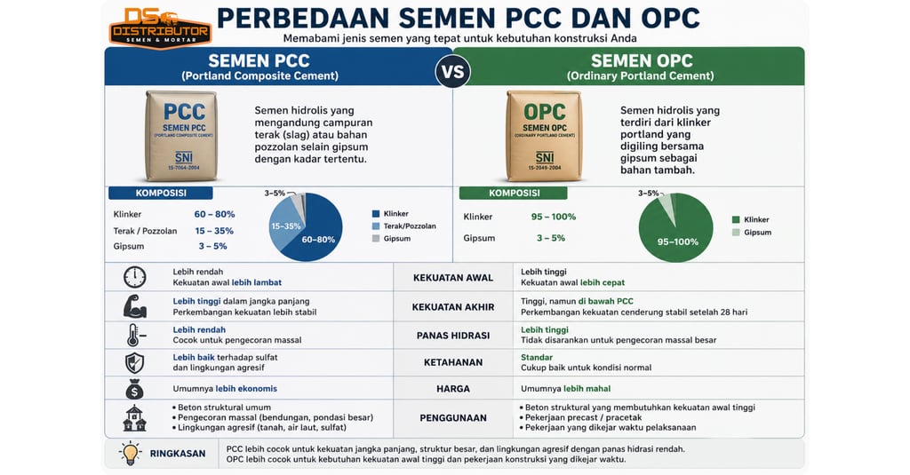  perbedaan semen PCC dan OPC