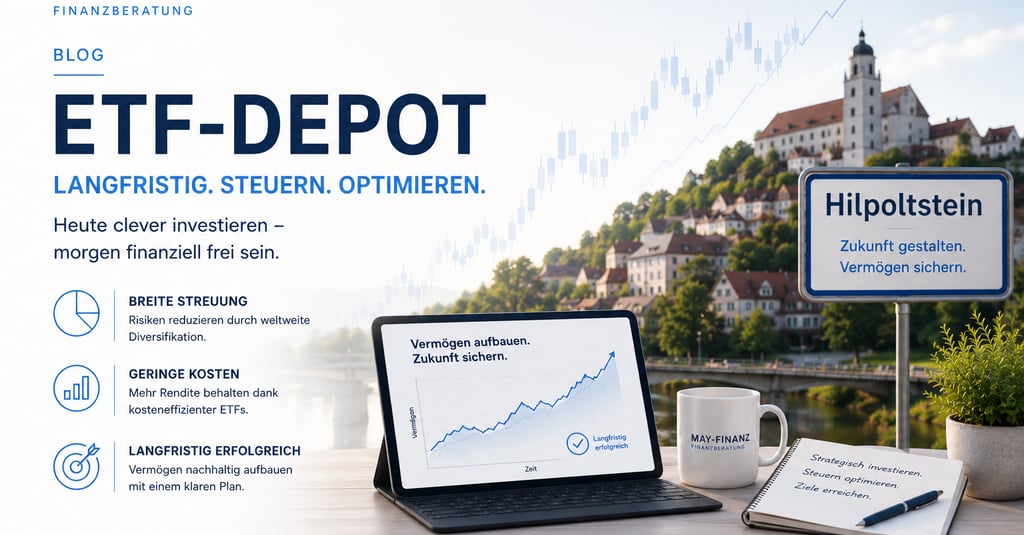 ETF-Depot langfristig steuern Hilpoltstein — Vermögenssteuerung & Rebalancing | May-Finanz Postbauer