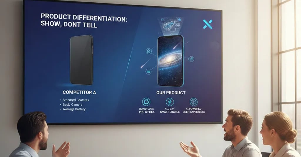 Product Differentiation: Show (Don't Tell) in Your Pitch Deck