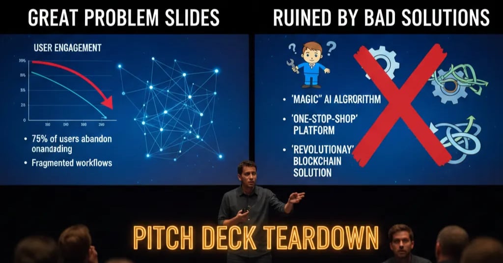 Pitch Deck Teardown: Great Problem Slides Ruined by Bad Solutions