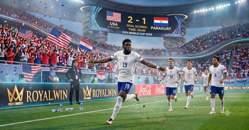 Pertadingan USA vs PARAGUAY Jam 8 tanggal 13 juni 2026
