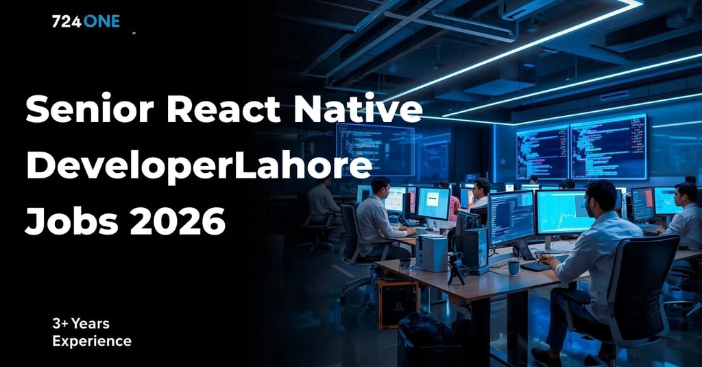 724.ONE Senior React Native Developer Job Lahore 2026
