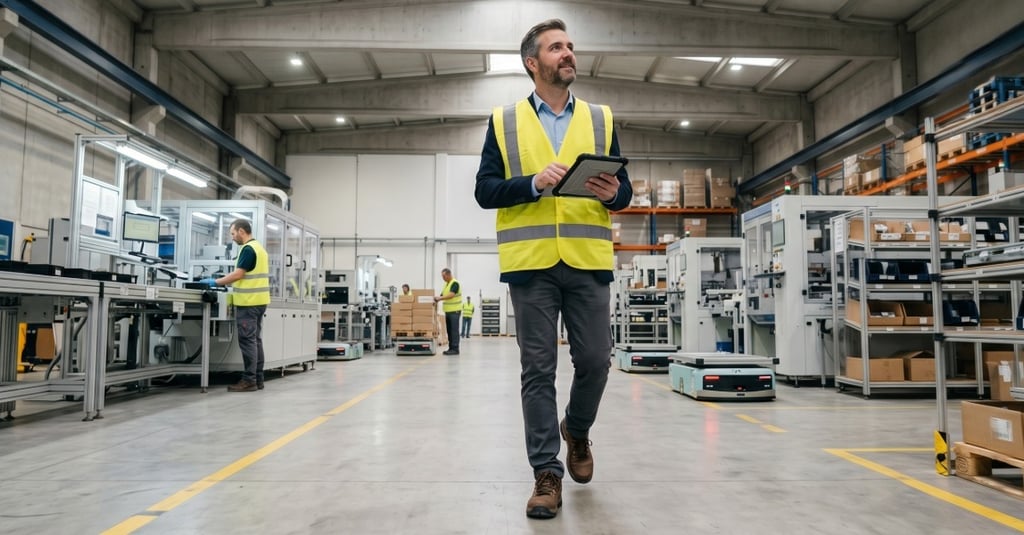 Consultor operativo de KeyView Integra observando operativa industrial