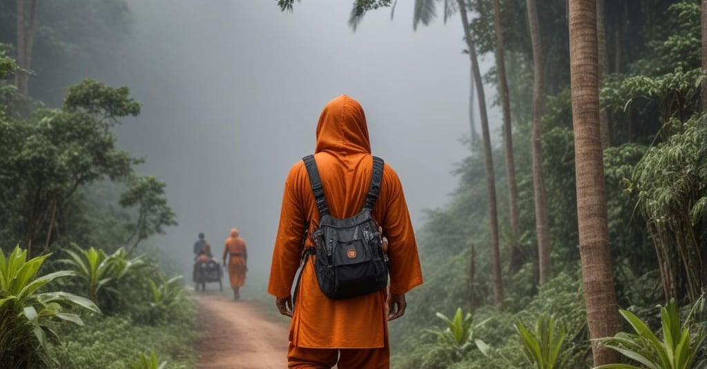 Raditya berjalan di antar tabut untuk mencari ketenangan sebagai pelepad kejenuhan hírük pikuk dunia