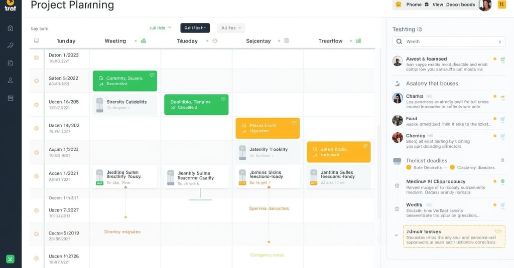 Project timeline and checklist showing 8-week product launch roadmap with completed milestones