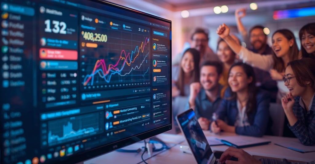 Real-time monitoring of product launch performance with live traffic and signup notifications