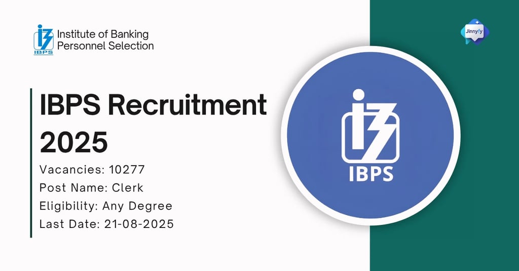 IBPS Recruitment 2025- Government Vacancies