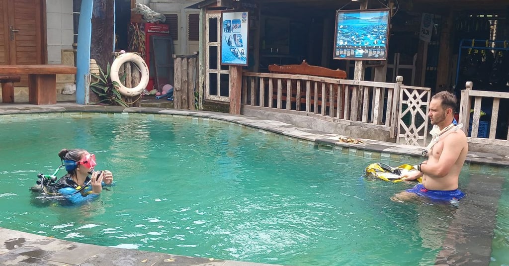 Arabic dive course session in Bali #OpenWaterArabic #DiveCourseBali