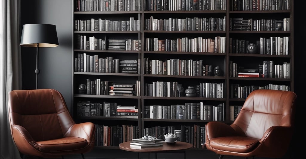 white and brown book on white wooden shelf