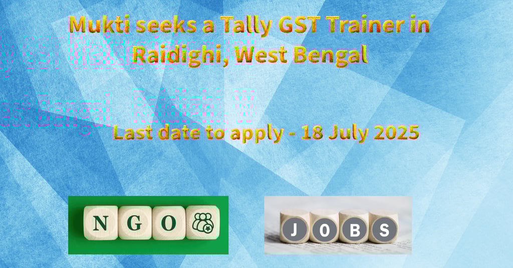 Mukti seeks a Tally GST Trainer in Raidighi, West Bengal