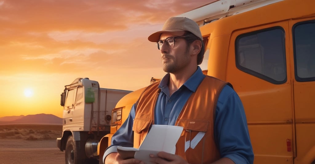 A bus and car travel along a road.