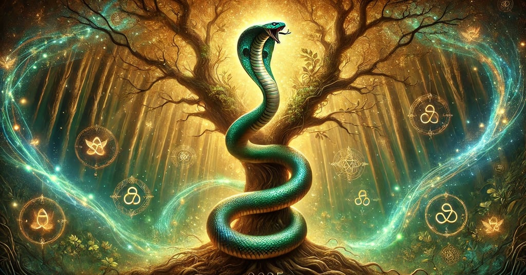 2025 Ano da serpente de madeira