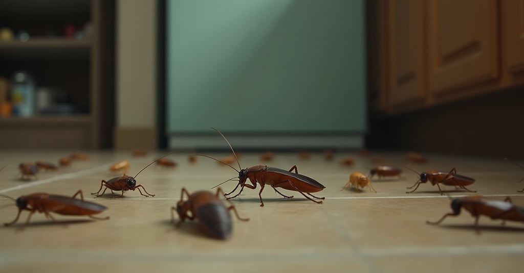 a group of cockles on the floor of a kitchen