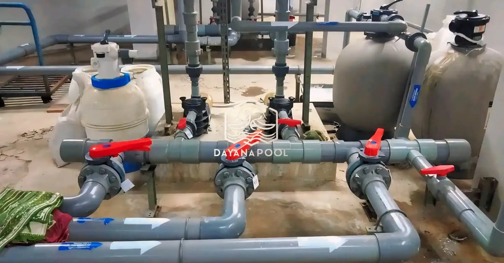 Instalasi kolam renang secapa AD oleh dayanapool