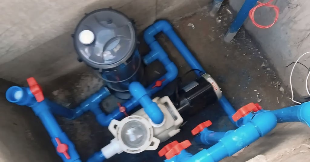 instalasi pompa dan filter kolam renang oleh dayanapool