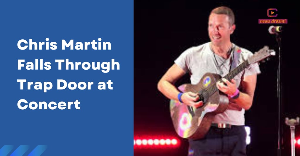 Chris Martin Falls Through Trap Door at Concert