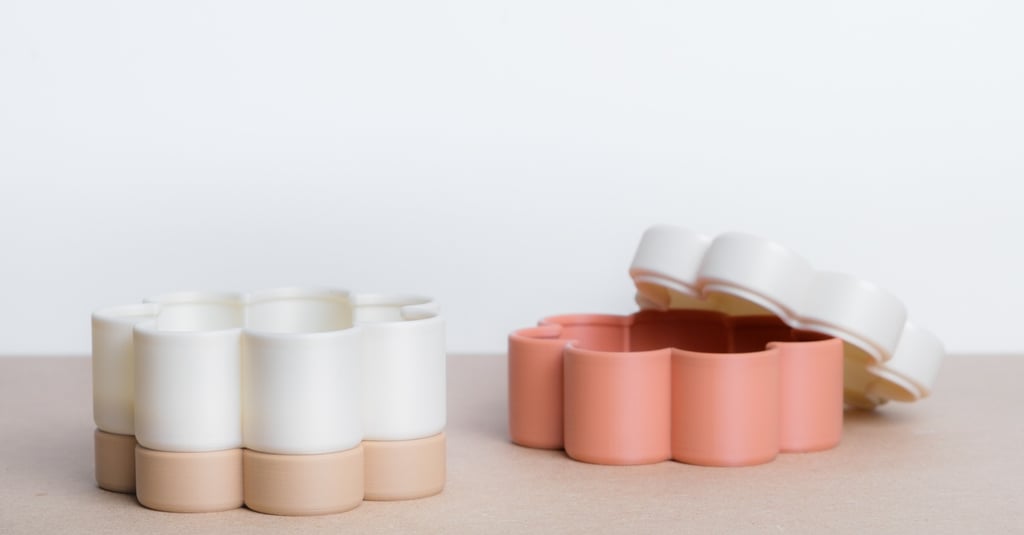 boites de rangement imprimée en en 3D MATTE Design
