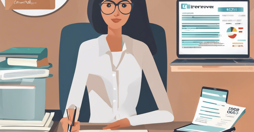 A woman learning about debt consolidation, if it is ideal for her credit situation. Also learning about its benefits.