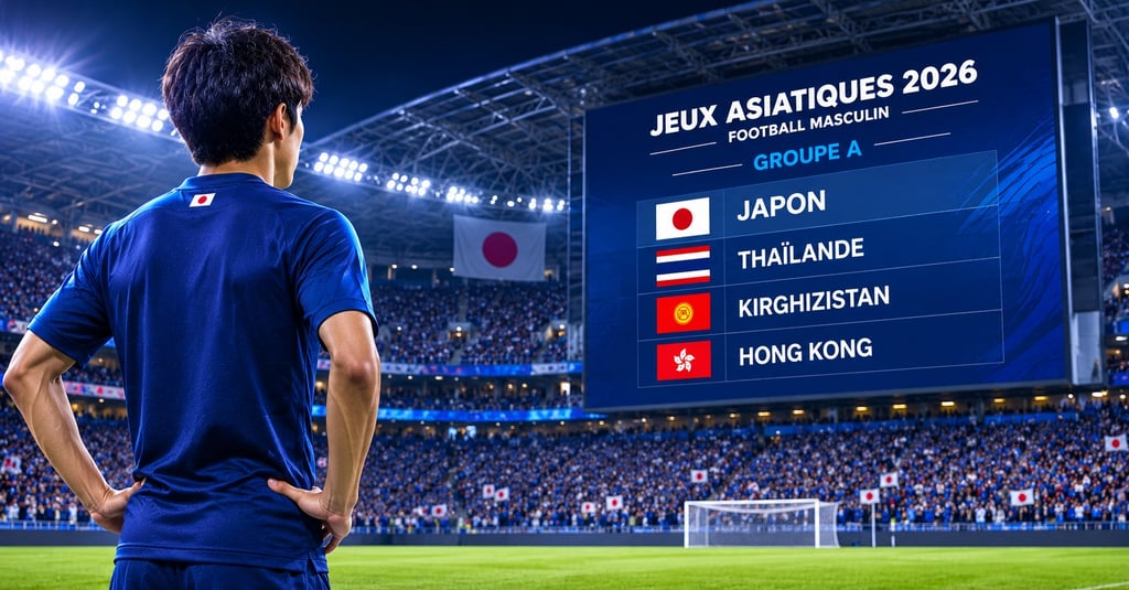Japon et ses adversaires du groupe A du tournoi de football des Jeux asiatiques 2026