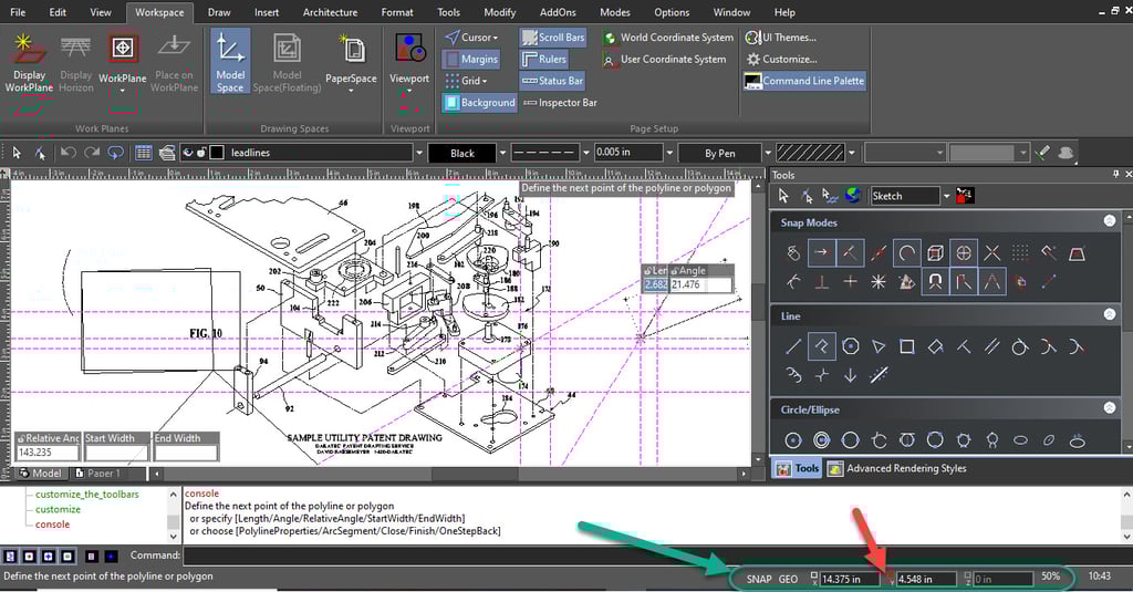 Locking of coordinates in xCAD