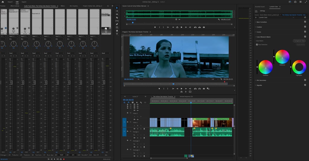 Video editing and color grading film production services remote editor for hire.