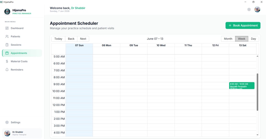 Hijama Practice Management Software
