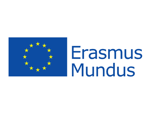 Erasmus Mundus logo with European Union flag, representing international education collaboration