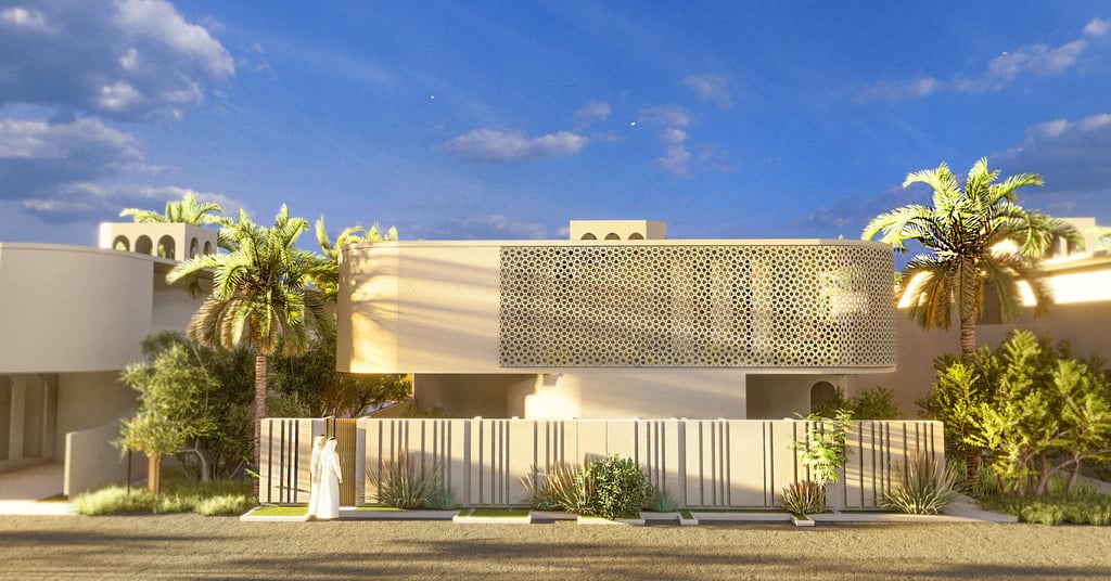 Full facade view, House of the Future 2024 concept by Moori Interiors