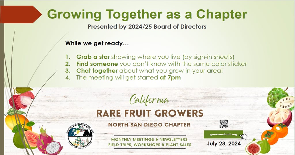 PowerPoint slide deck cover, title Growing Together as a Chapter