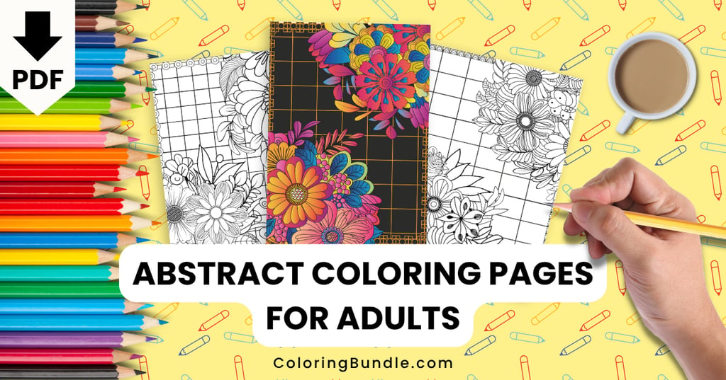 abstract coloring pages for adults