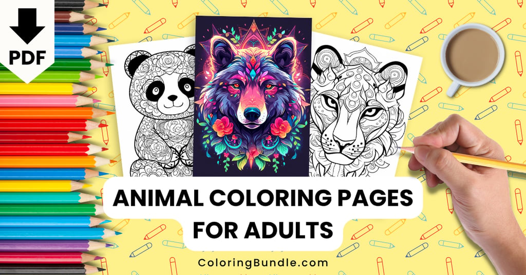 animal coloring pages for adults