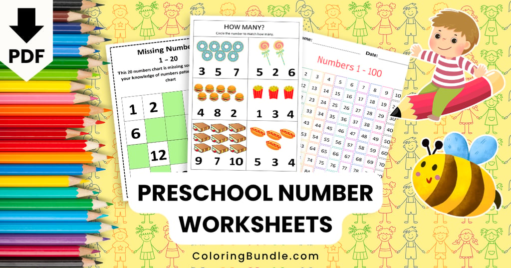 preschool number worksheets