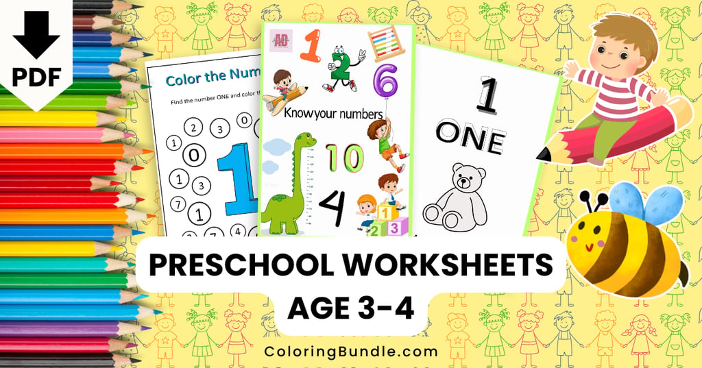 preschool worksheets age 3-4