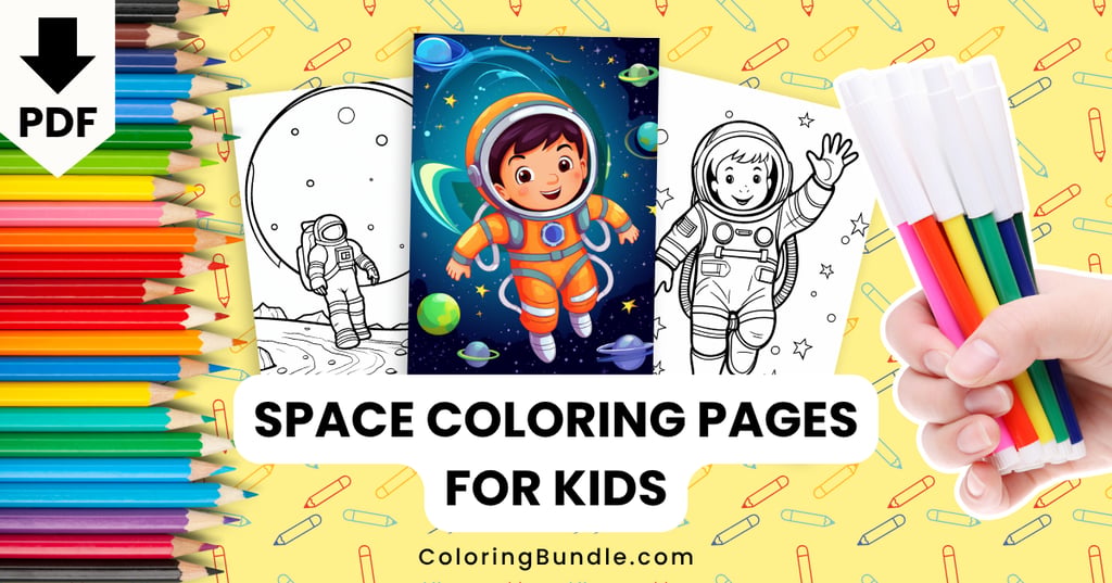 space coloring pages for kids