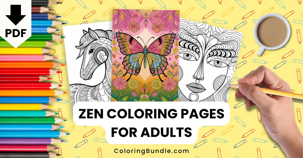 zen coloring pages for adults
