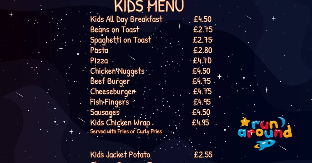 Kids menu